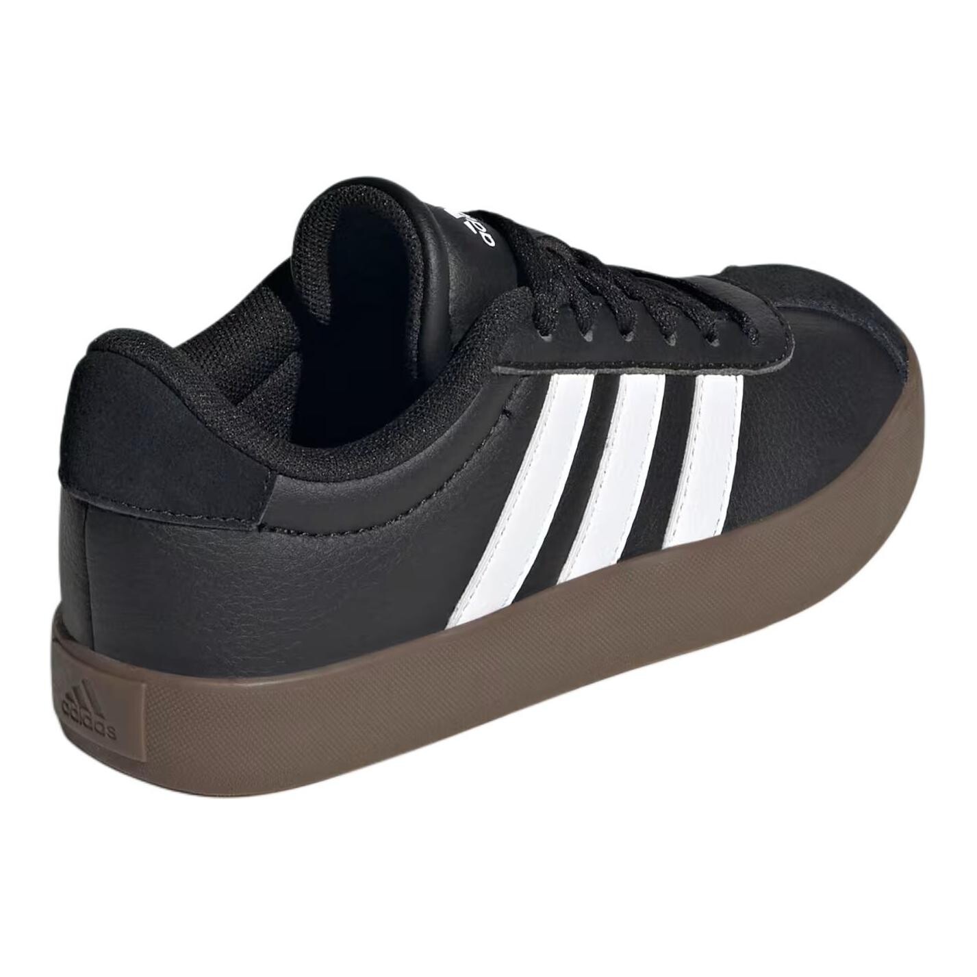 VL Court 3.0 K «Черно-белая резинка» Adidas, белый — фото 4