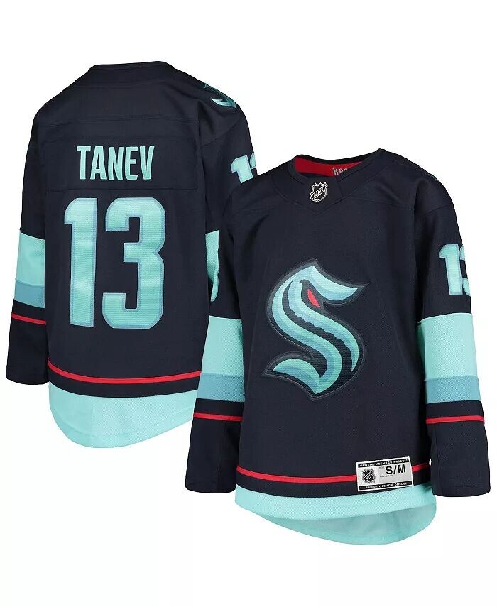 

Джерси Big Boys Brandon Tanev Deep Sea Blue Seattle Kraken Home Premier Player Outerstuff, синий