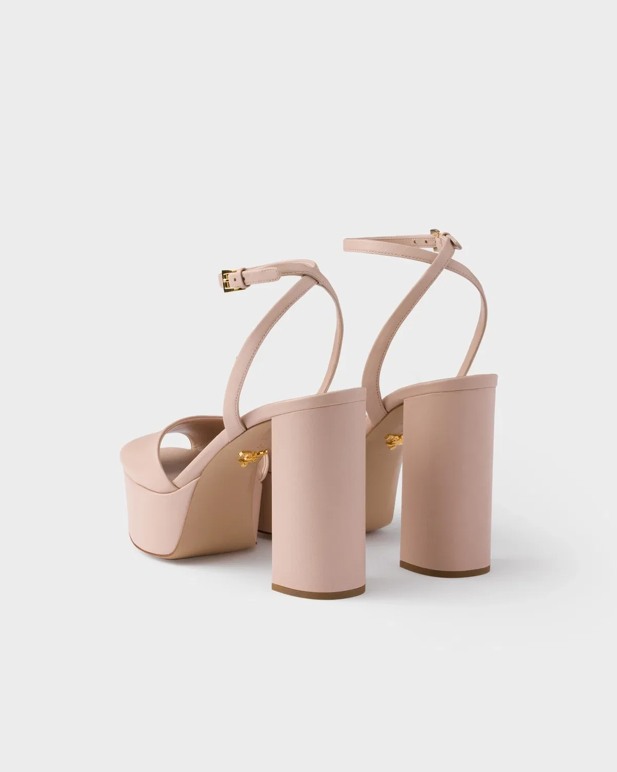 Босоножки на платформе из наппы Prada, бежевый — фото 4