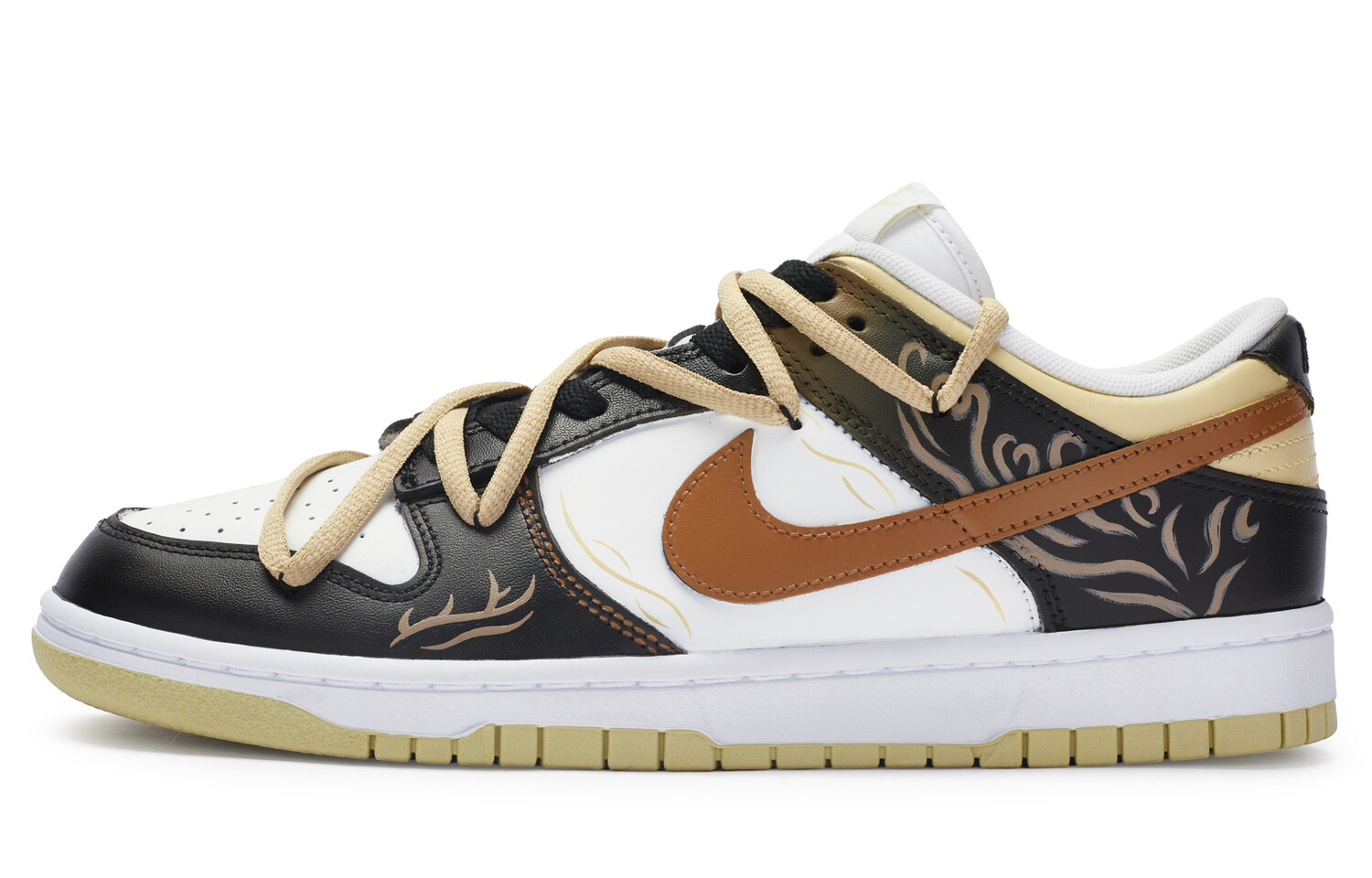 

Кроссовки Nike Dunk Skateboarding Shoes Men Low-top Brown/Cream/Dark Gum, коричневый