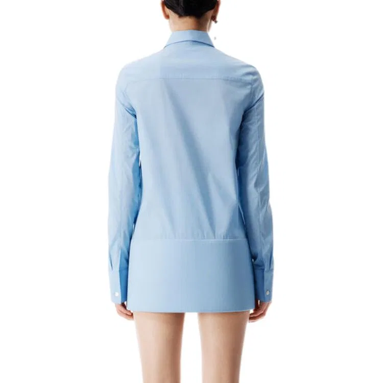 Платье женское с длинным рукавом SS26 Alexander Wang, Oxford Blue — фото 4