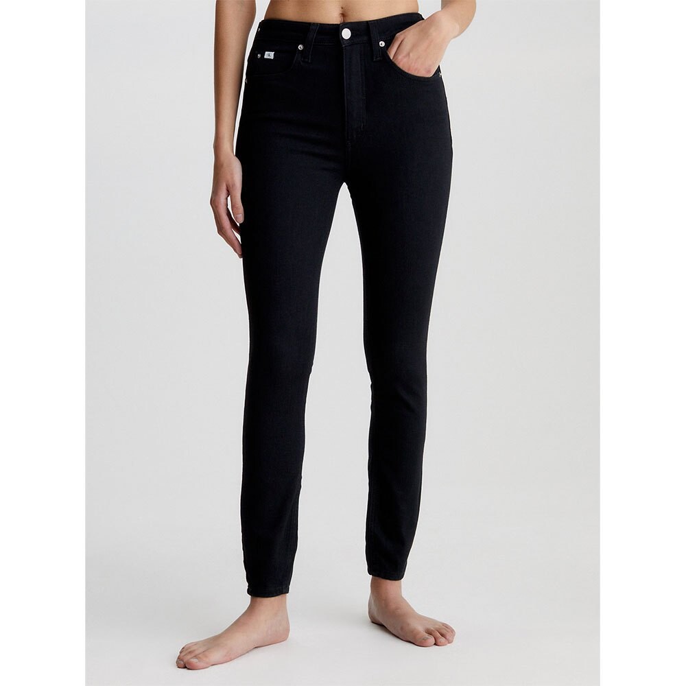 

Джинсы Calvin Klein Super Skinny Ankle Fit high waist, черный