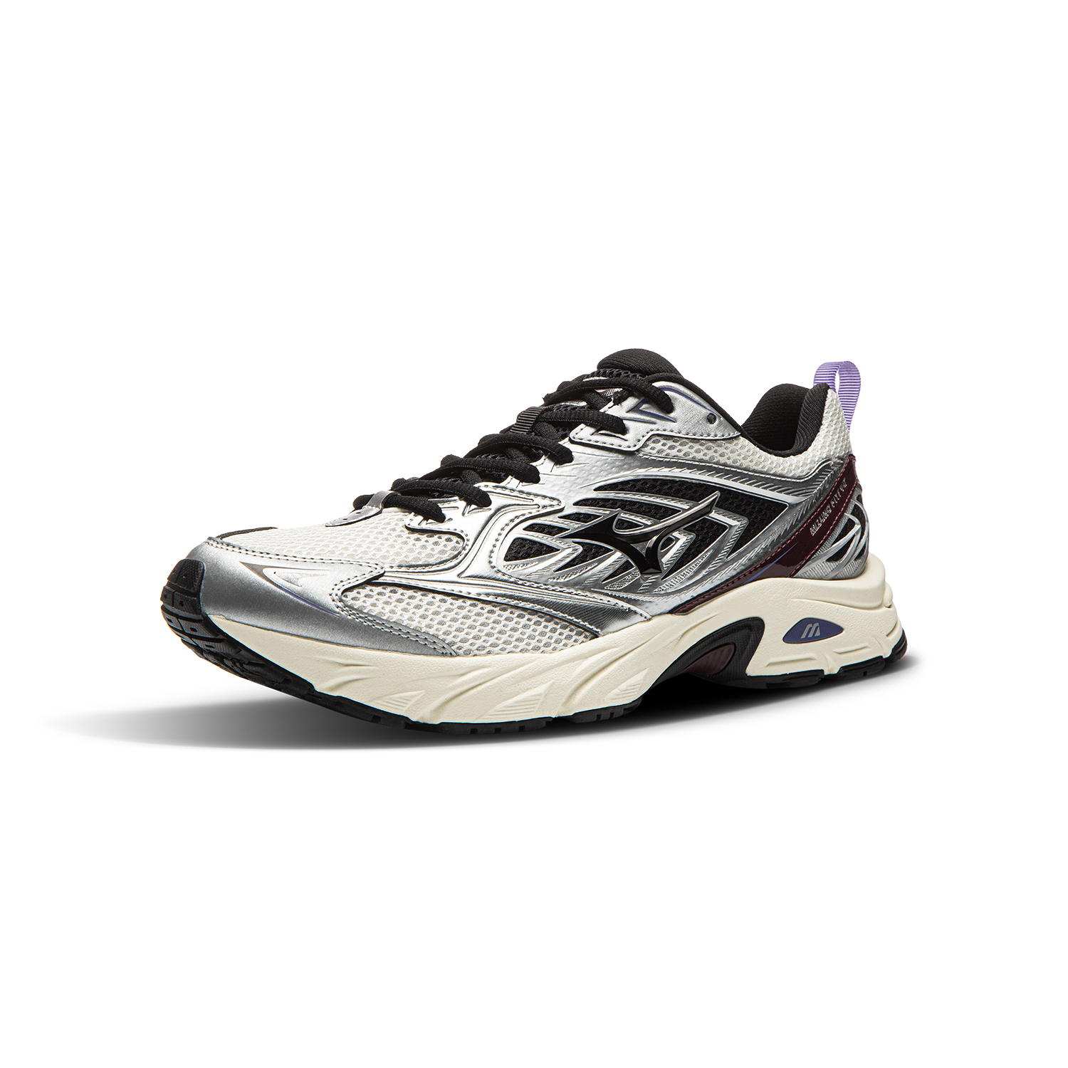 Mizuno FIYI V2 кроссовки для бега низкие, текстиль, искусственная кожа, светоотражающие, унисекс, Silver — фото 3