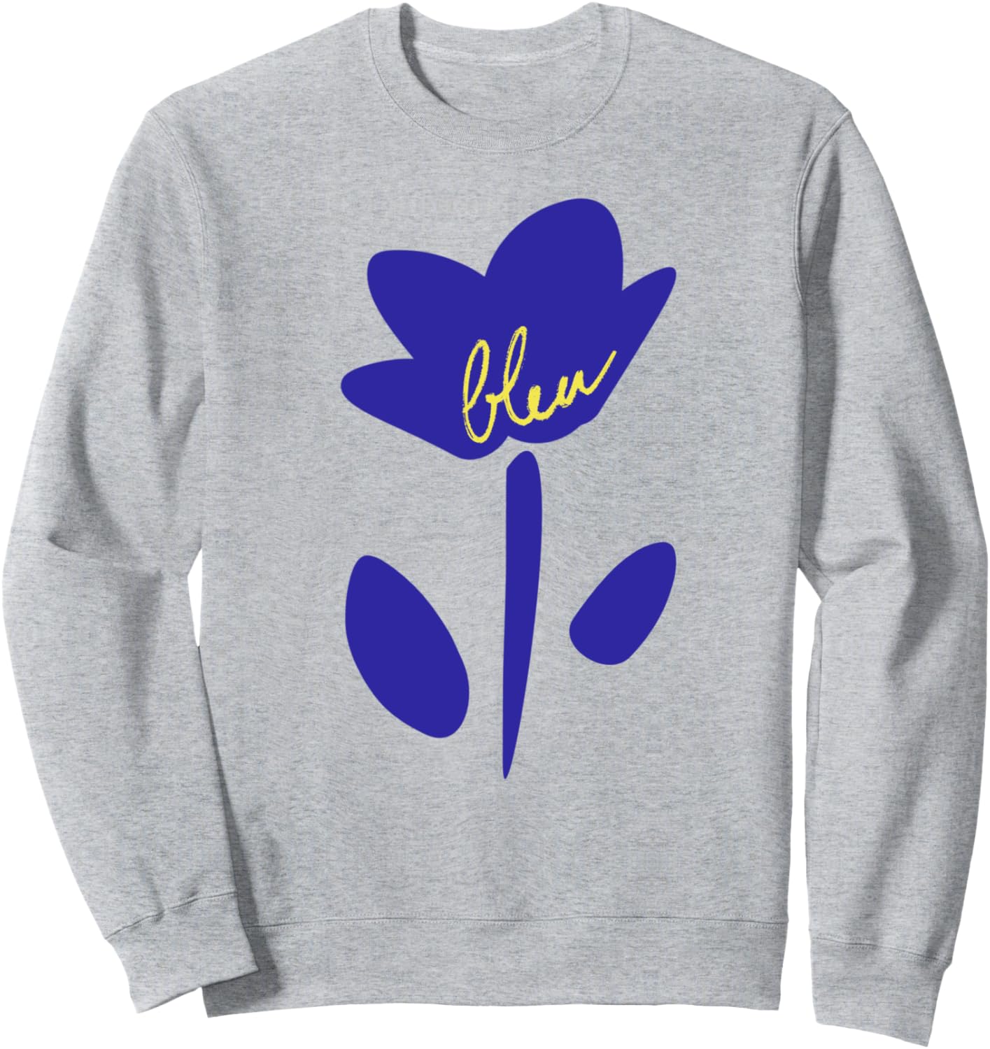 

Толстовка Klein Blue French Blue Flower Blue Flower Doodle: A Minimalist French, серый