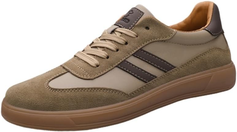 

Крупные удобные мужские спортивные кроссовки - противоскользящие, мягкие на шнуровке, повседневные, подходят для ежедневной прогулки на улице, ходьбы и отдыха Fmshi, хаки