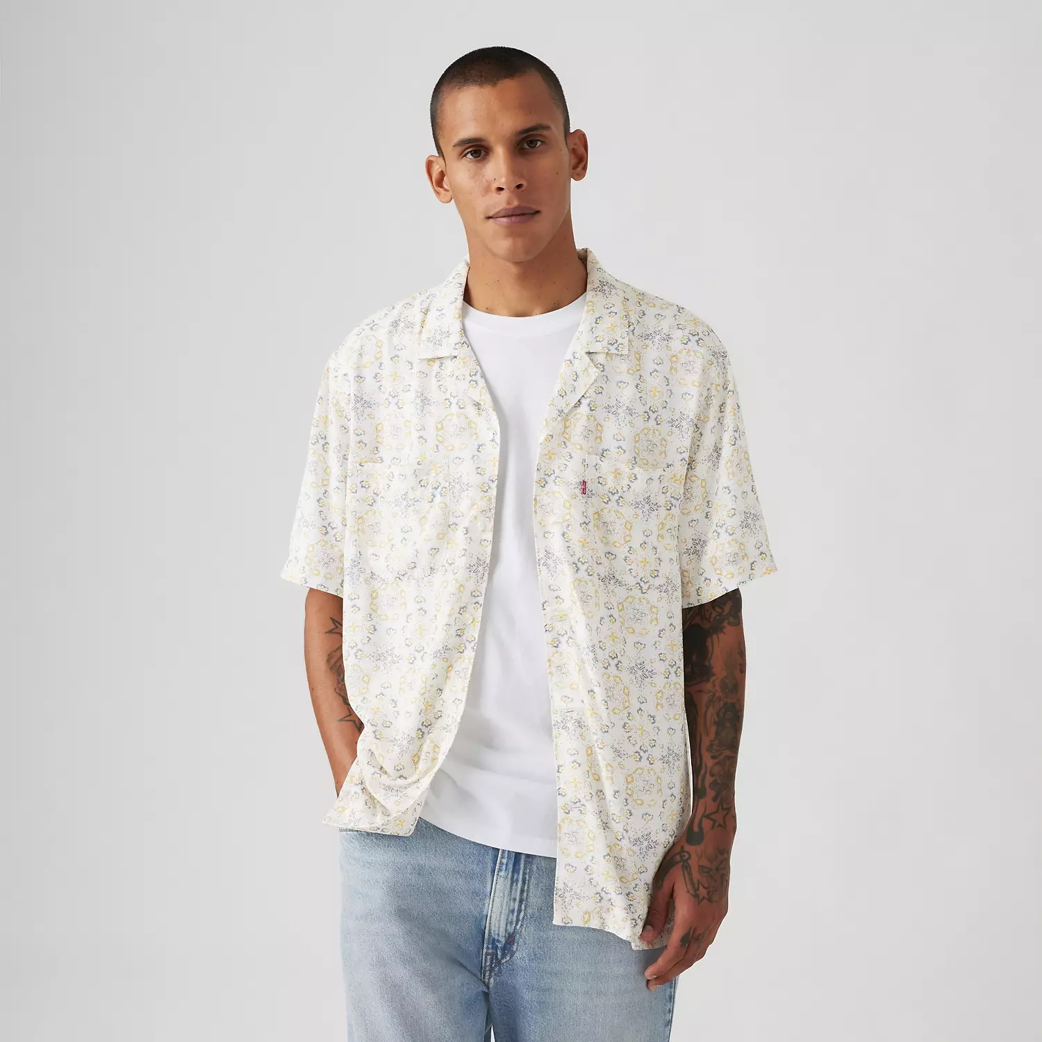 

Классическая рубашка для похода Levi's, цвет Malachi Tile Egret - Multi-Color