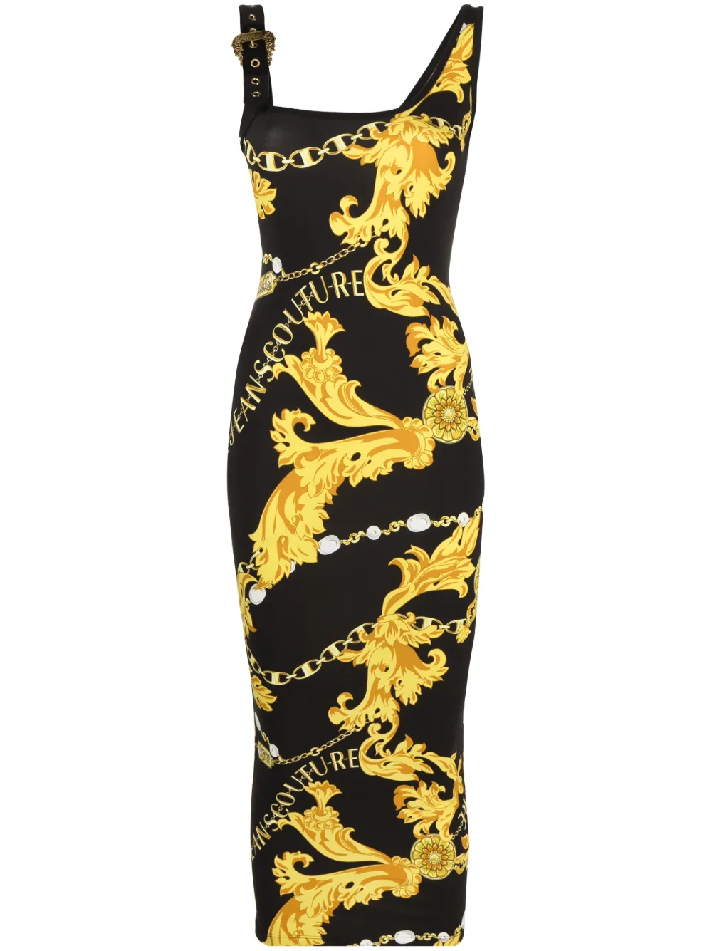 

Платье миди Chain Couture Versace Jeans Couture, черный
