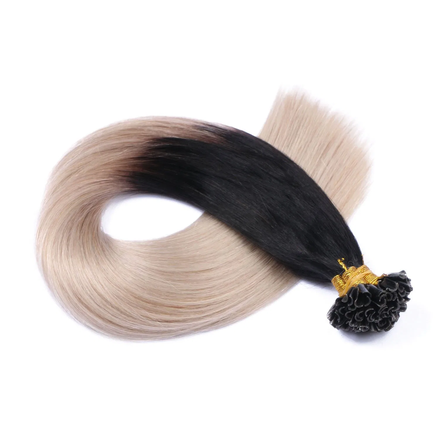Наращивание волос кератиновыми капсулами #1B/Grey Ombre от novon Hair Extensions Novon — фото 2