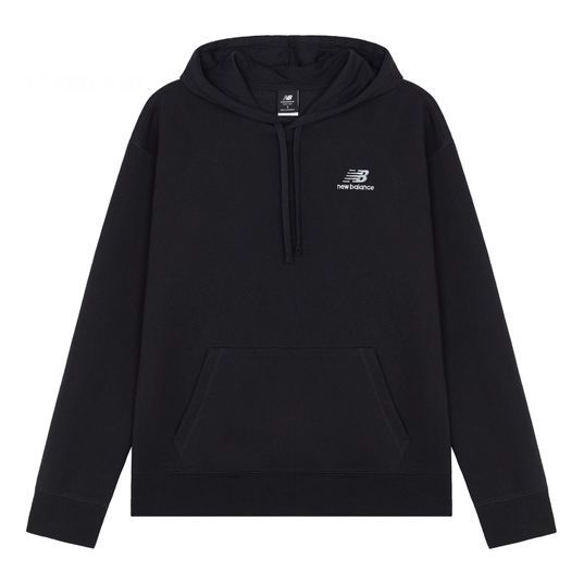 

Худи New Balance Logo Embroidered Drawstring Sports Pullover Couple Style Black, черный
