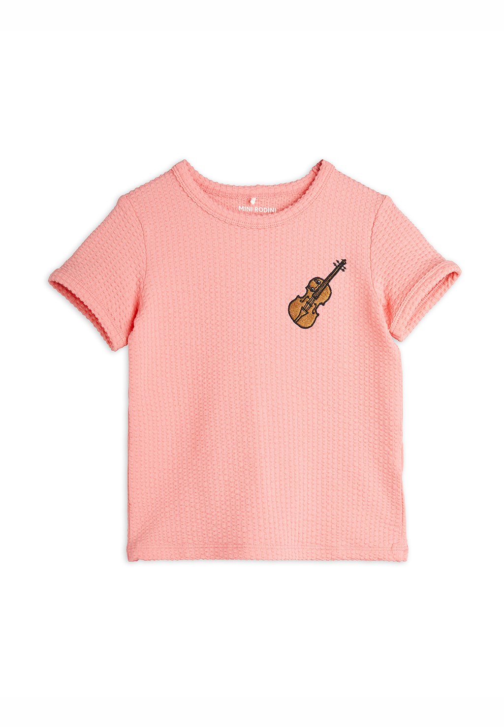 

Футболка с принтом VIOLIN TEE UNISEX Mini Rodini, фуксия