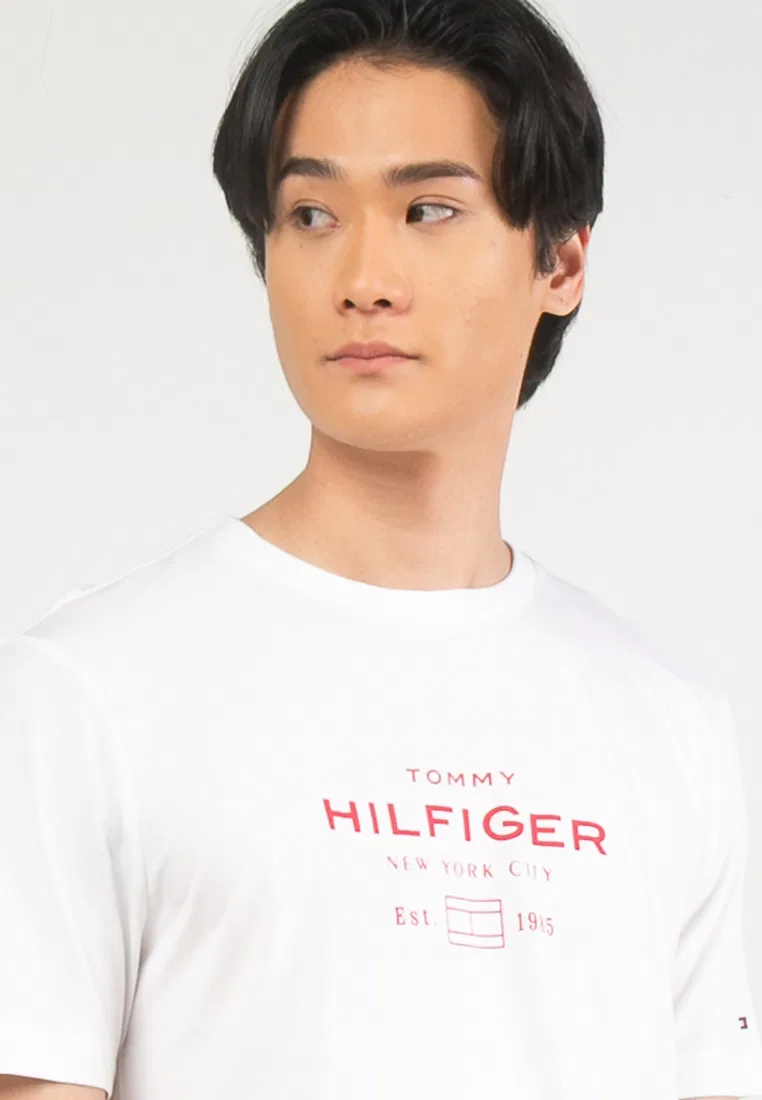 Футболка с графическим принтом, Tommy Hilfiger, белый — фото 3