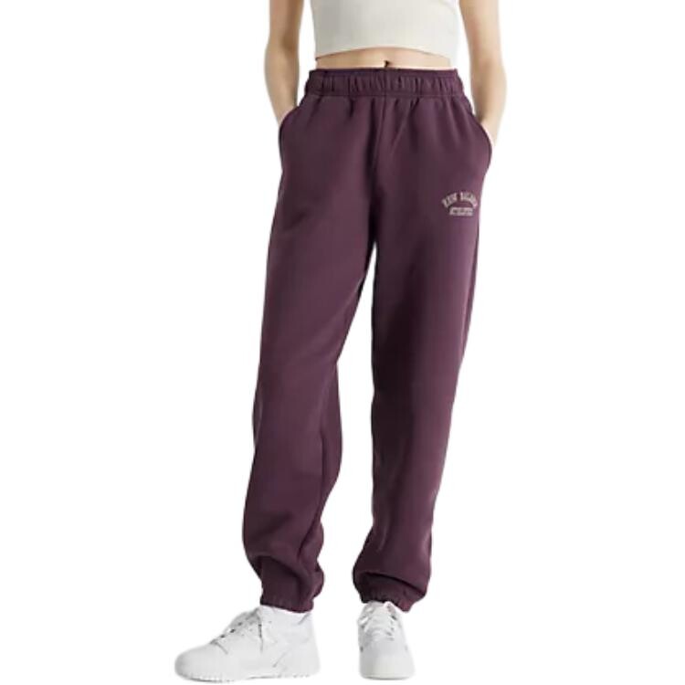

Трикотажные спортивные штаны женские сливово-коричневые New Balance
