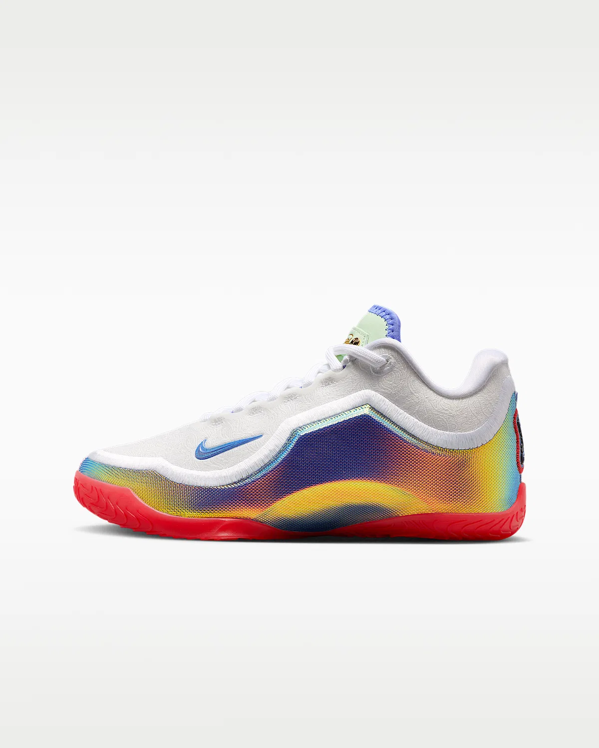 Детские баскетбольные кроссовки LeBron XXIII "Motor King", White/Light Crimson/Volt Tint/Multi-Color