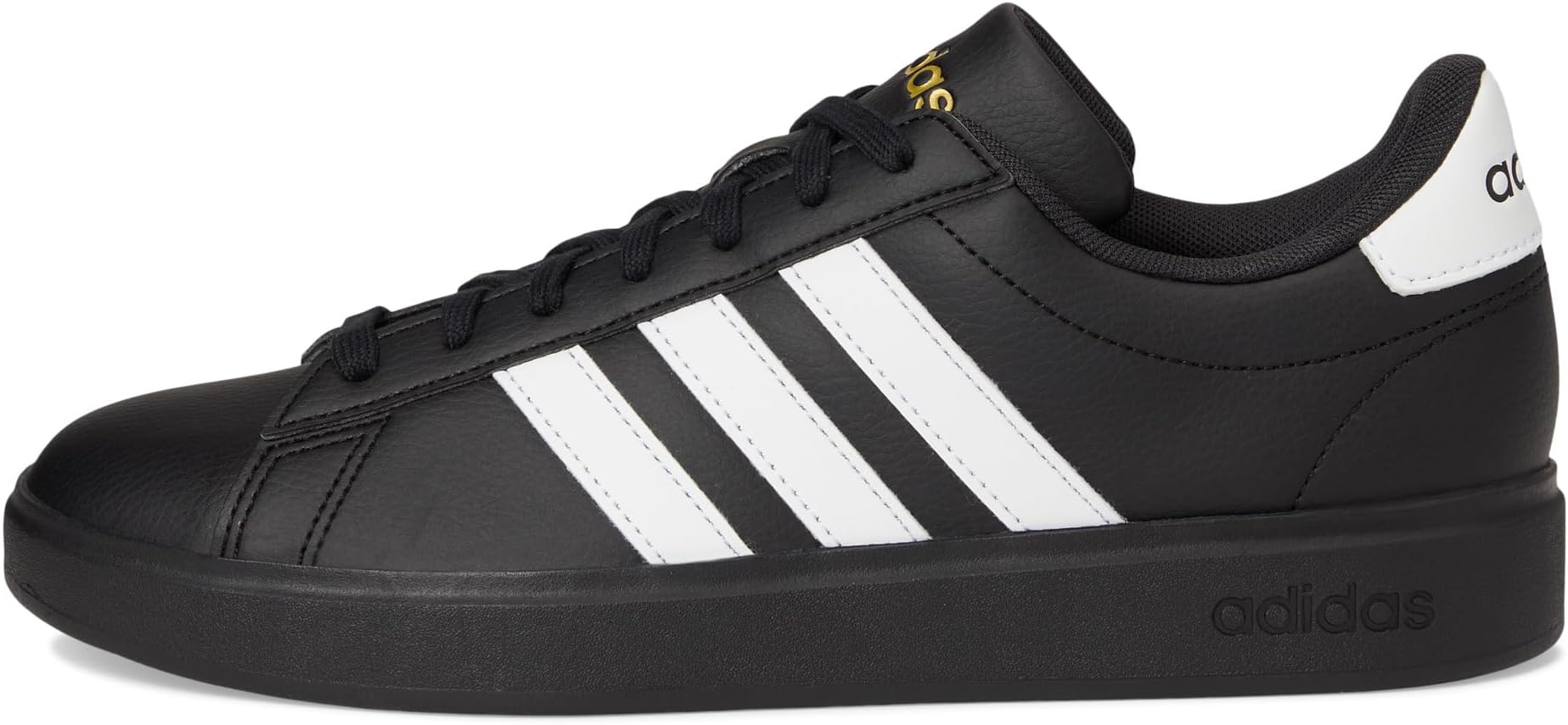 Кроссовки Adidas Grand Court 2.0, Black/White/Gold Metallic — фото 4