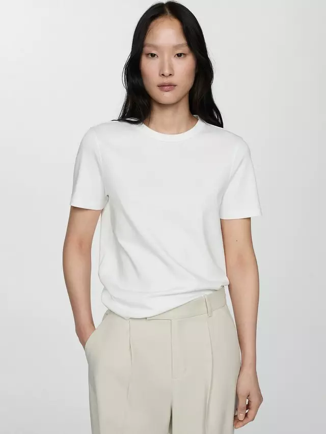 

Футболка Mango Rita Cotton, белый