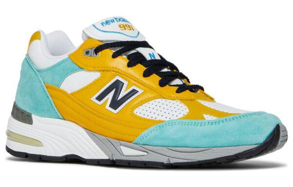 Кроссовки sneakersnstuff x 991 сделано в англии New Balance, желтый — фото 3