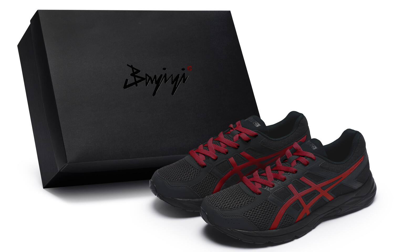 

Кроссовки Gel-Contend 4 женские с низким верхом, черные/красные Asics