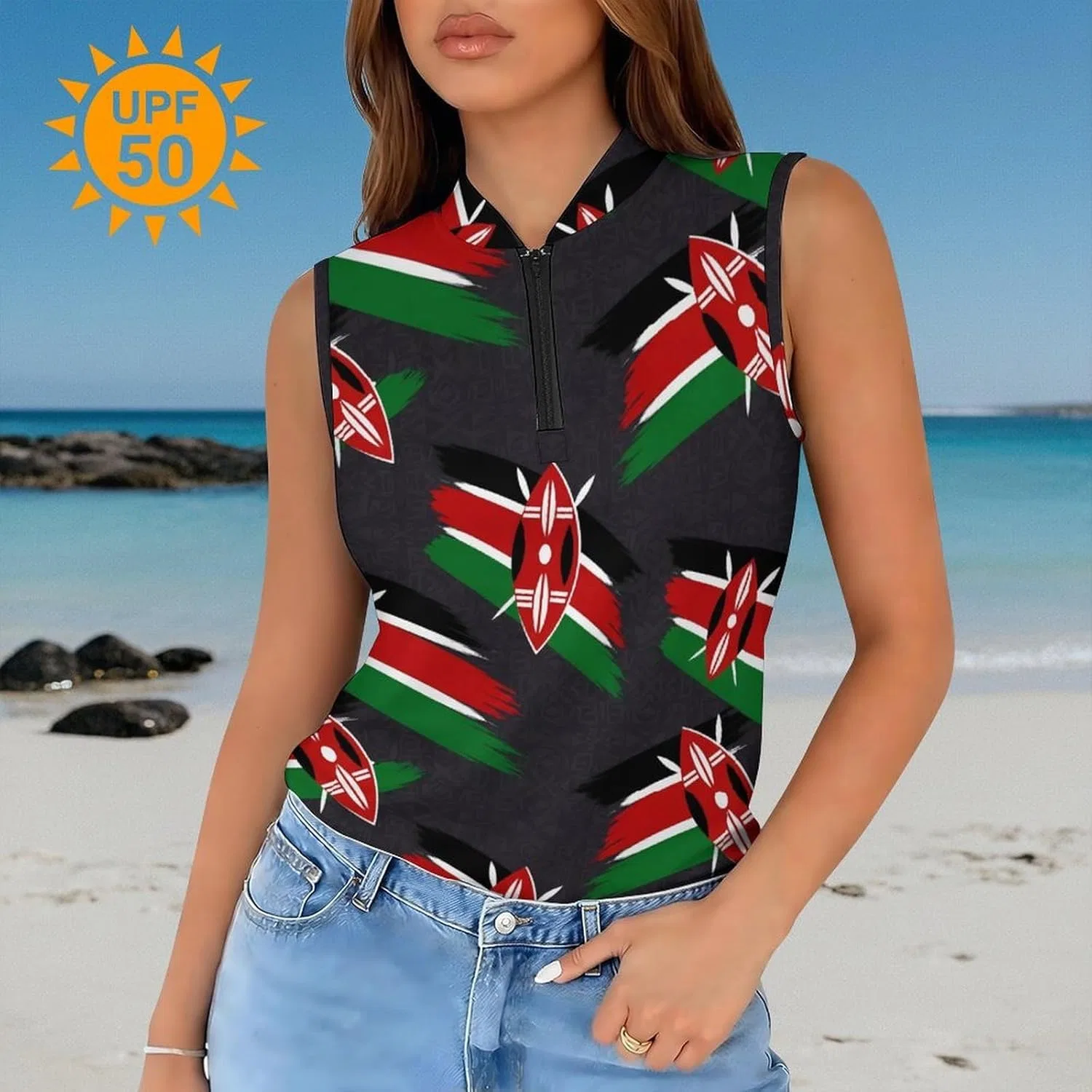 Женский топ без рукавов Athletic Tank Top, белый-16, 6X-Large — фото 3