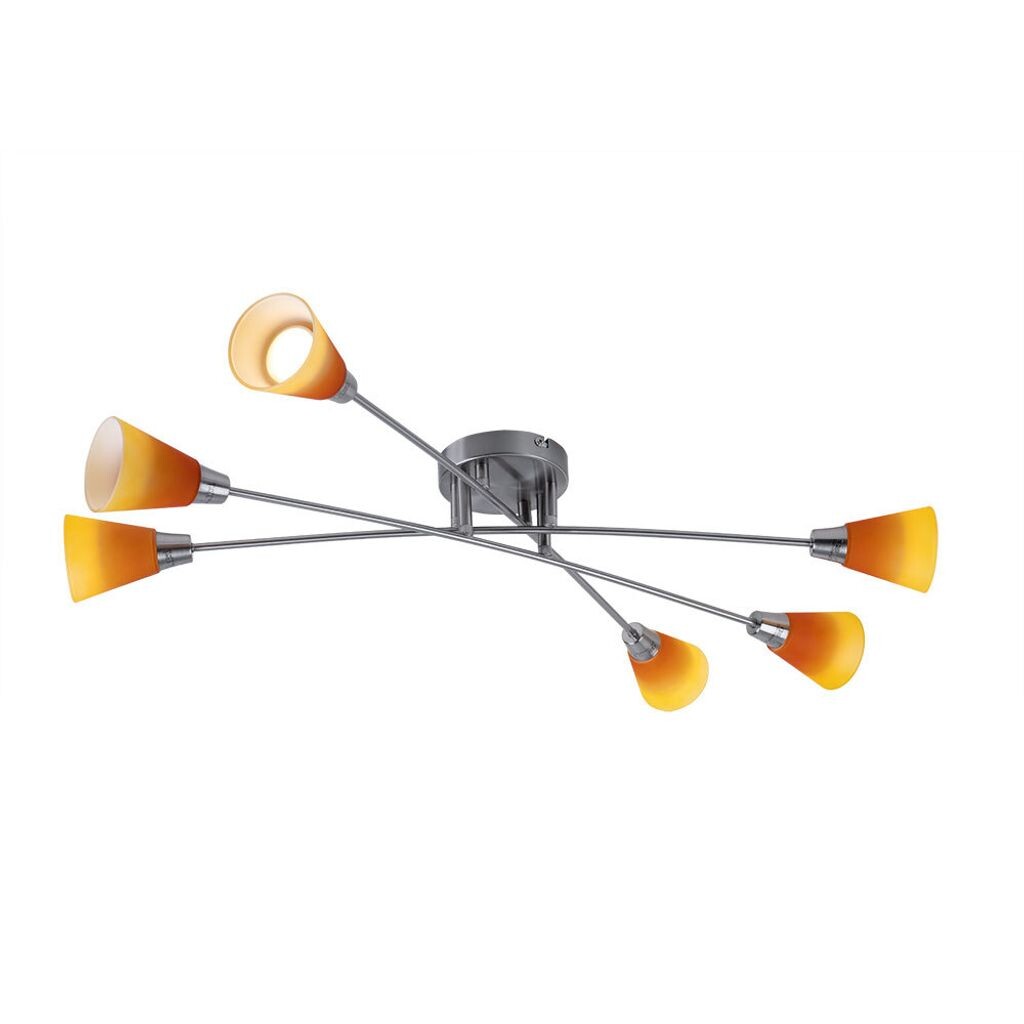 

Потолочный светильник, 6 лампочек, желтый, стекло, L 77см Globo Lighting