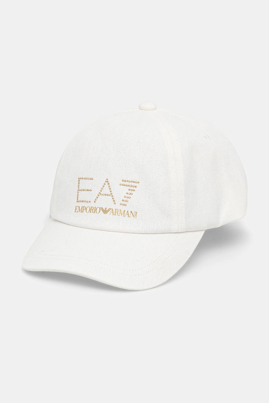 

Хлопковая кепка с козырьком Ea7 Emporio Armani, белый