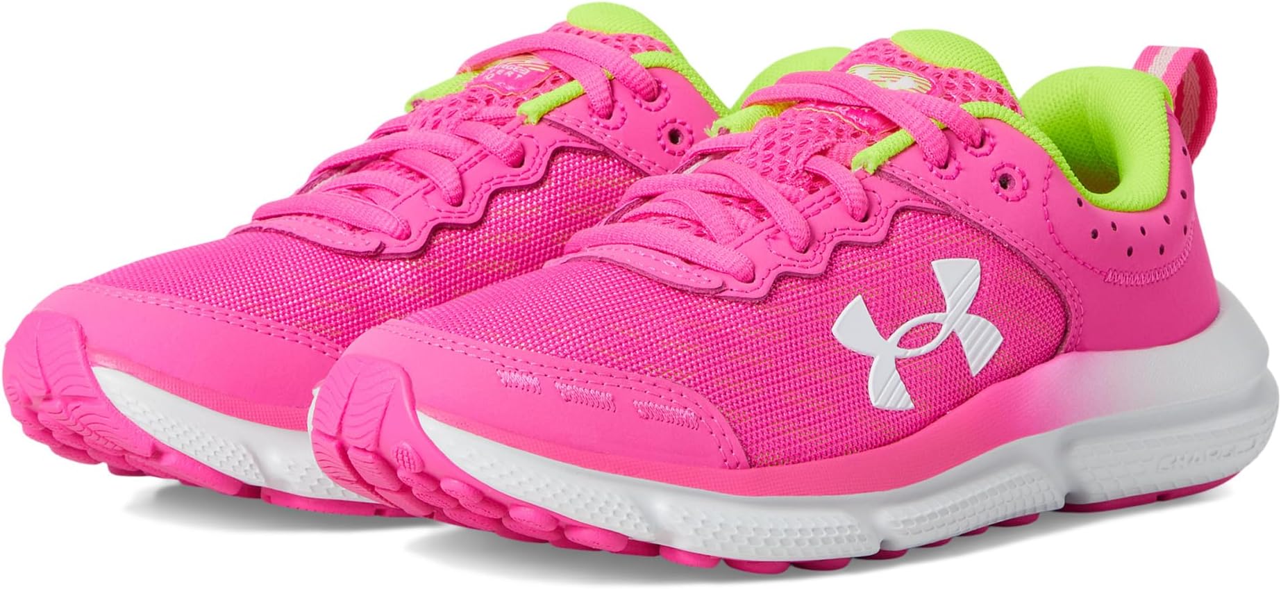 

Кроссовки Under Armour Kids Assert 10, цвет Rebel Pink/High Vis Yellow/White
