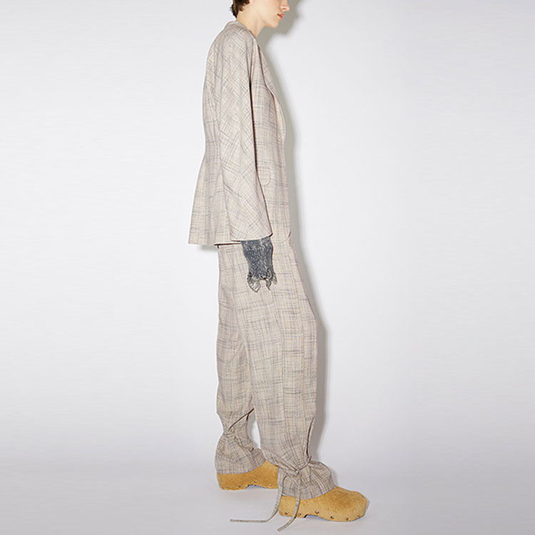 Женский деловой костюм бежево-желтый Acne Studios — фото 4