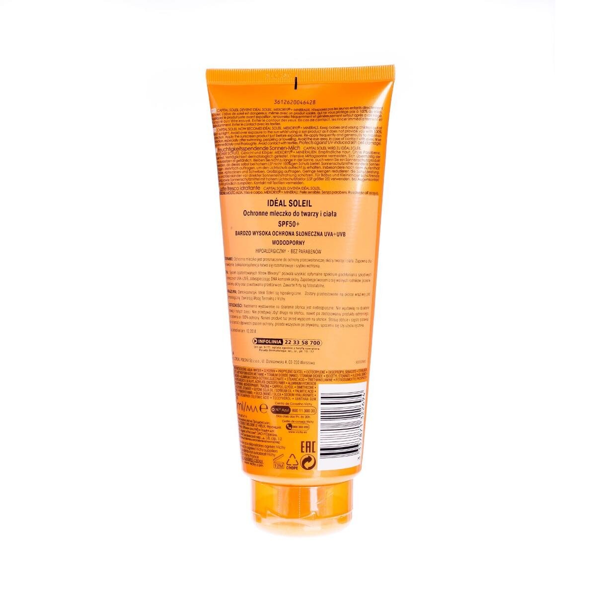 Vichy, Ideal Soleil, защитное молочко для лица и тела, SPF 50+, 300 мл — фото 2