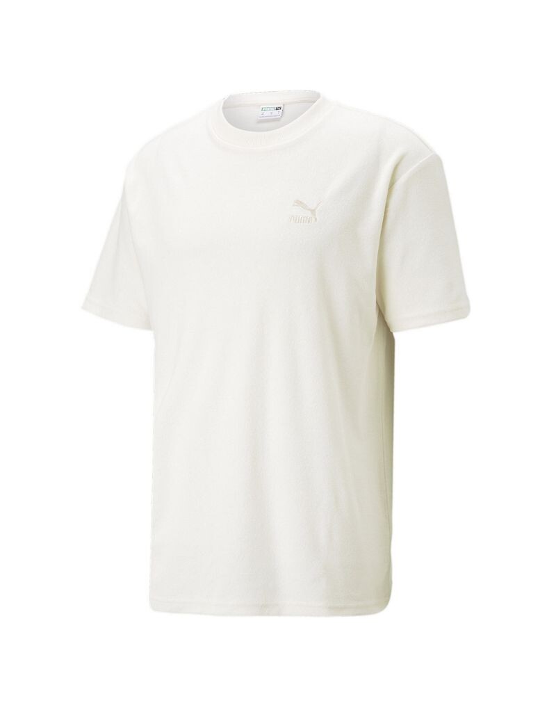 

Бежевая футболка PUMA Classics Terrycloth с логотипом на левой груди