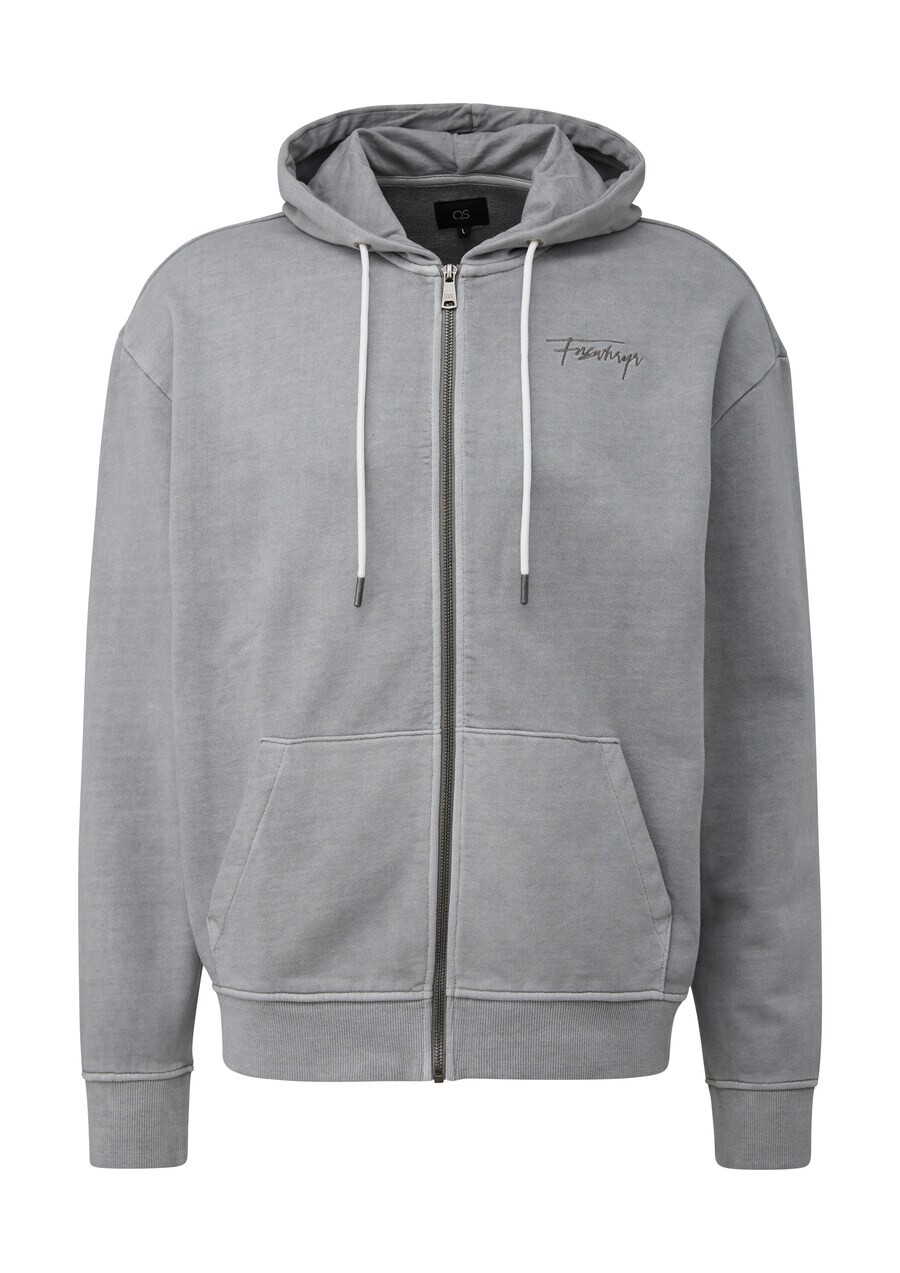 

Толстовка с капюшоном на молнии QS Zip-Up Hoodie, цвет grey/dark grey