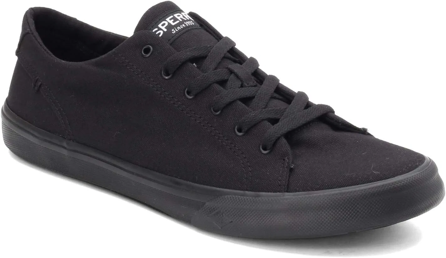 Мужские кожаные кроссовки Sperry Striper II LTT, Black — фото 2