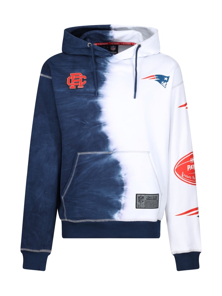 

Толстовка Re:Covered Hoodie NFL Patriots Ink Dye Effect On, темно-синий