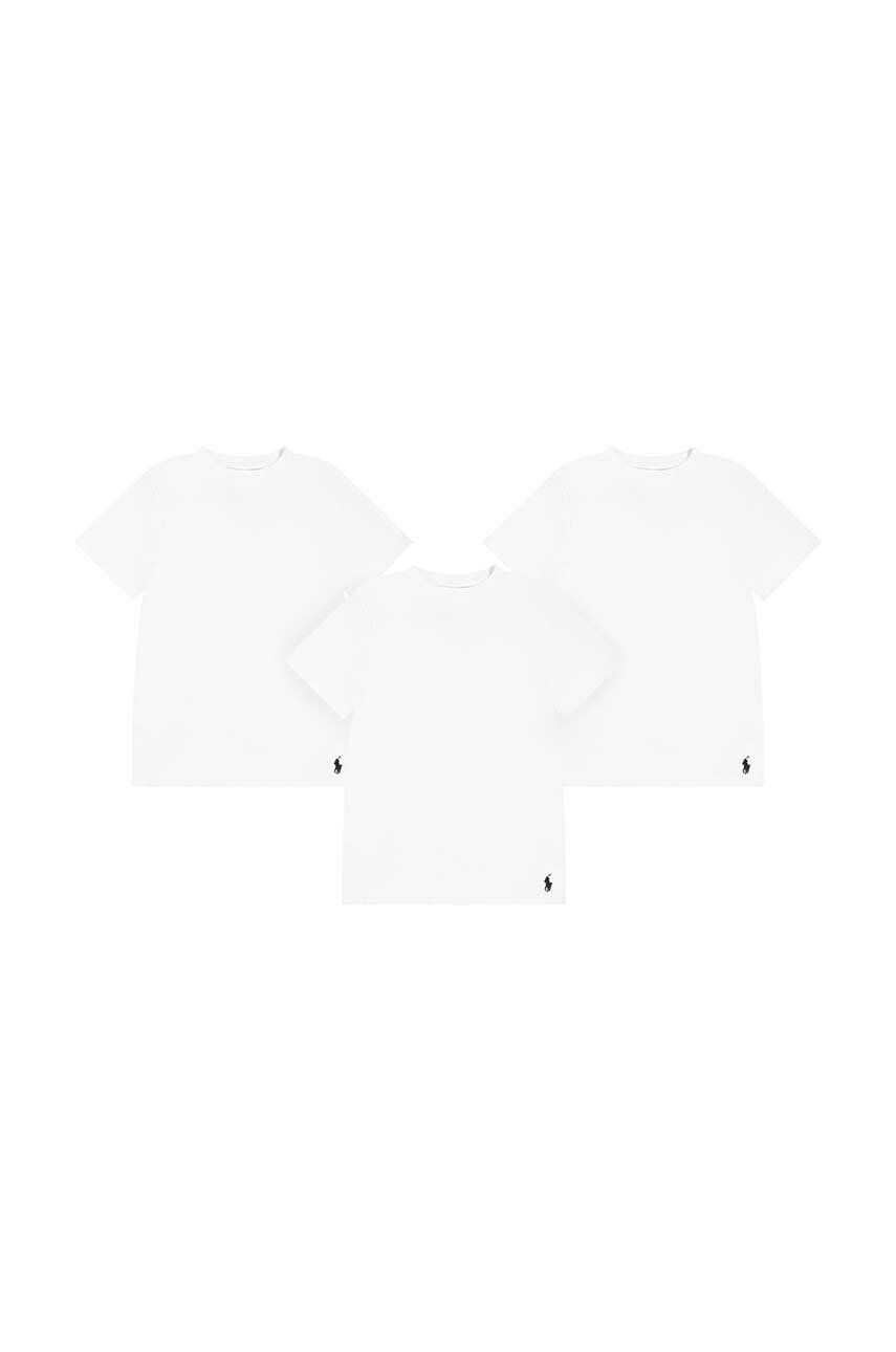 

Детские хлопковые футболки Polo Ralph Lauren, 3 пары, белый