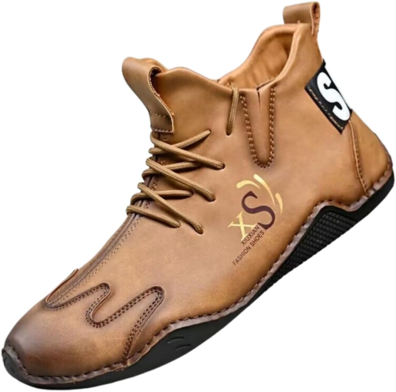 

Мужские ретро кожаные ботинки Чукка на шнуровке с плоским каблуком Netehadi, коричневый