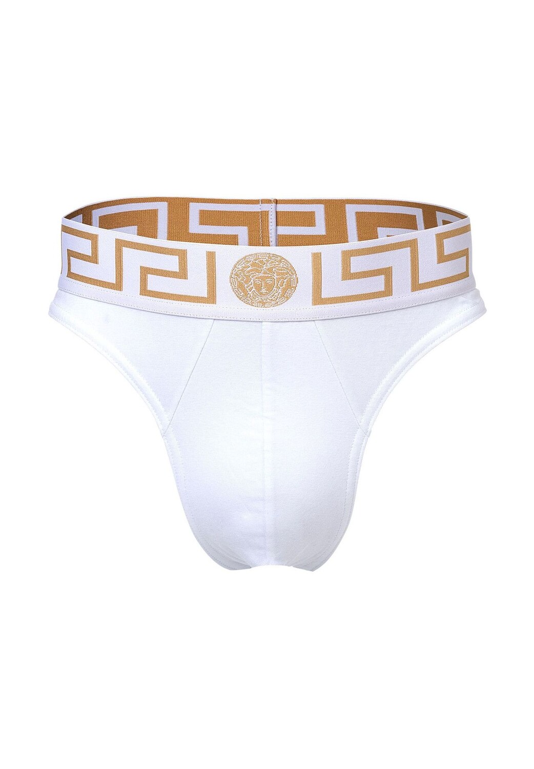 

Мужская танга — трусы, стринги, стринги, эластичный хлопок VERSACE, белый