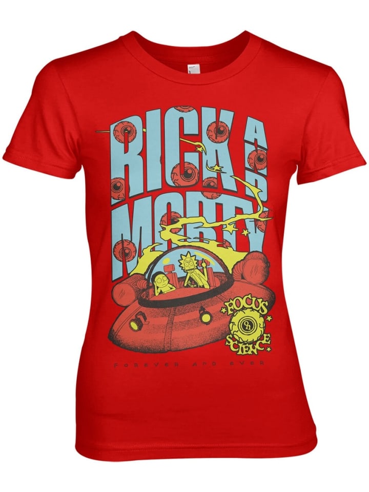 

Футболка Focus On Science Girly Tee Rick and Morty, красный