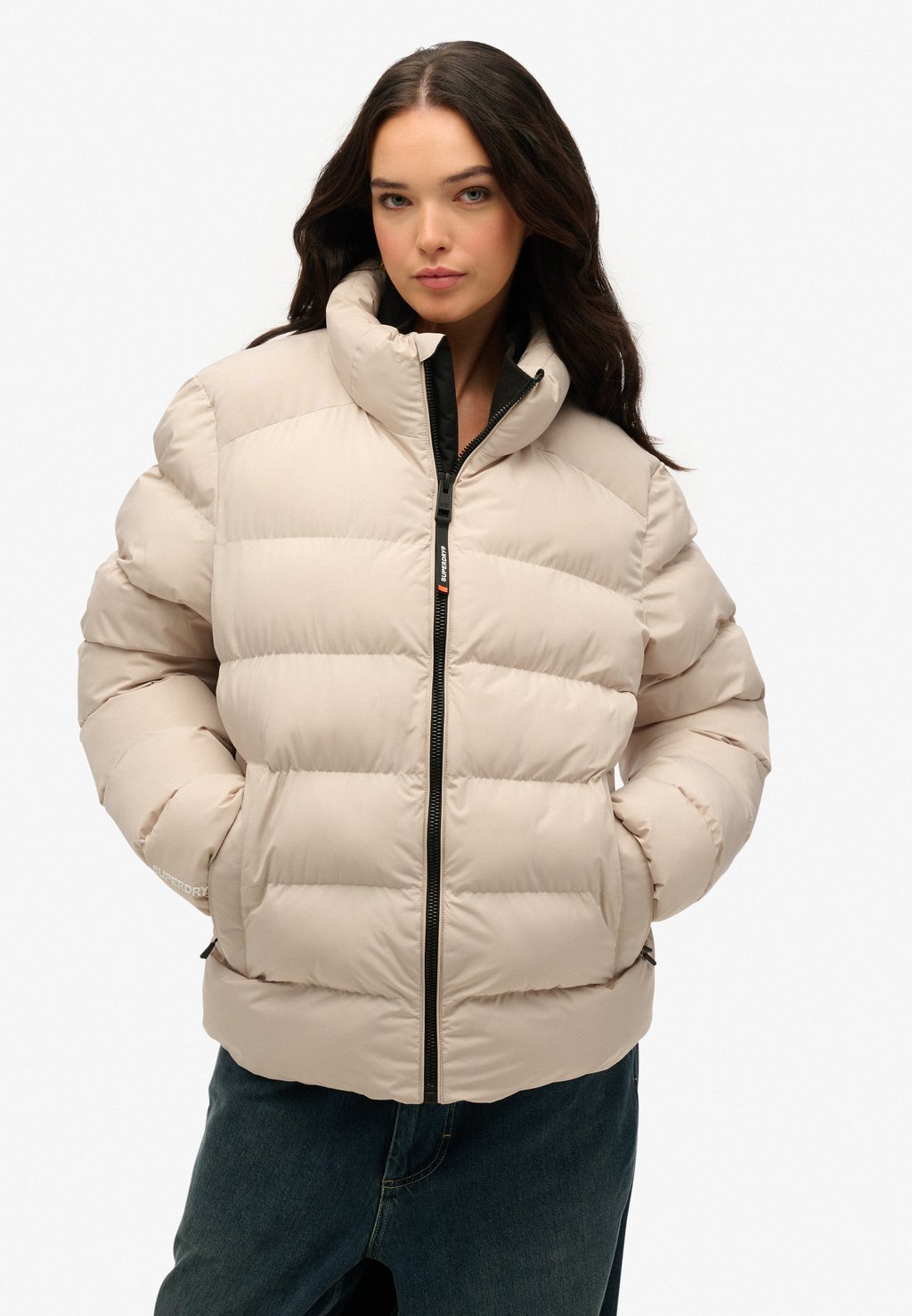 

Зимняя куртка PUFFER Superdry, бежевый