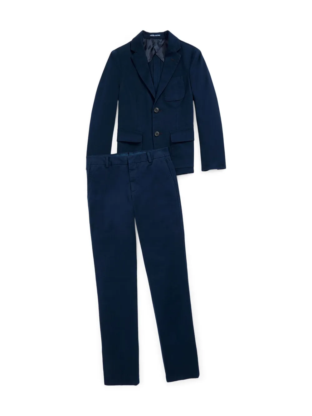 Однобортный пиджак строгого кроя POLO RALPH LAUREN KIDS, синий — фото 3