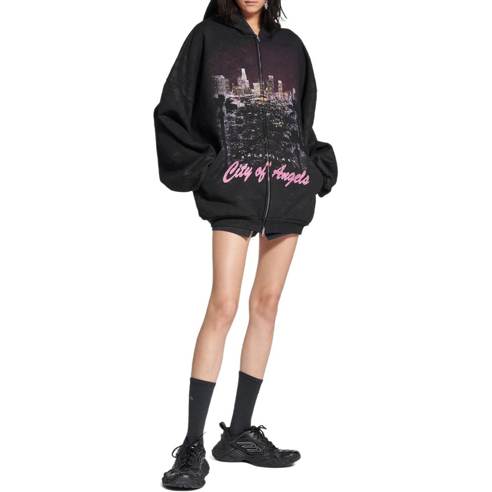 Свитшот Loose Fit Unisex Balenciaga, черный — фото 3