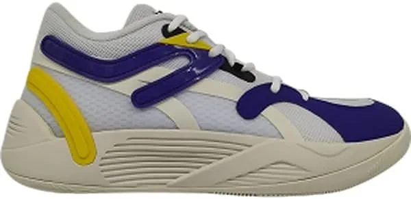 Детские лодочные кроссовки PUMA Ultra 1.4 Mxsg, белый/желтый — фото 2