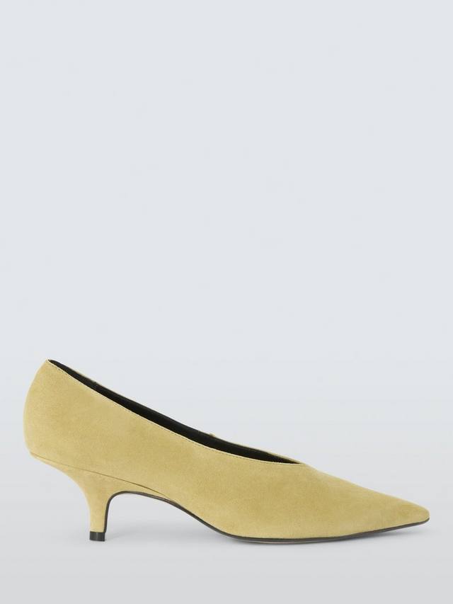 Туфли-лодочки Archer Suede на каблуке kitten John Lewis, Green