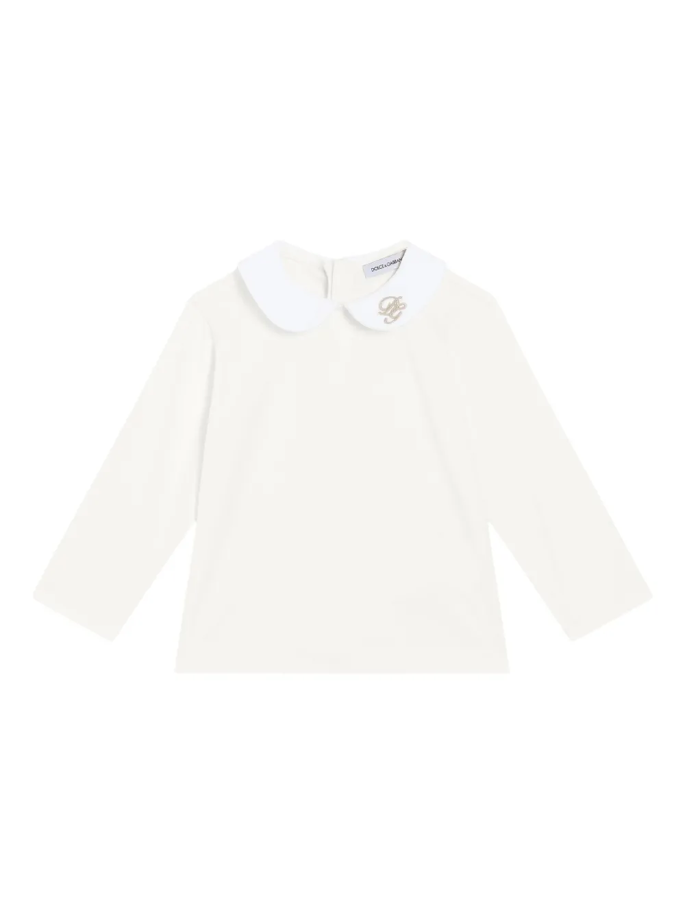 

Футболка с вышитым логотипом Dolce & Gabbana Kids, белый