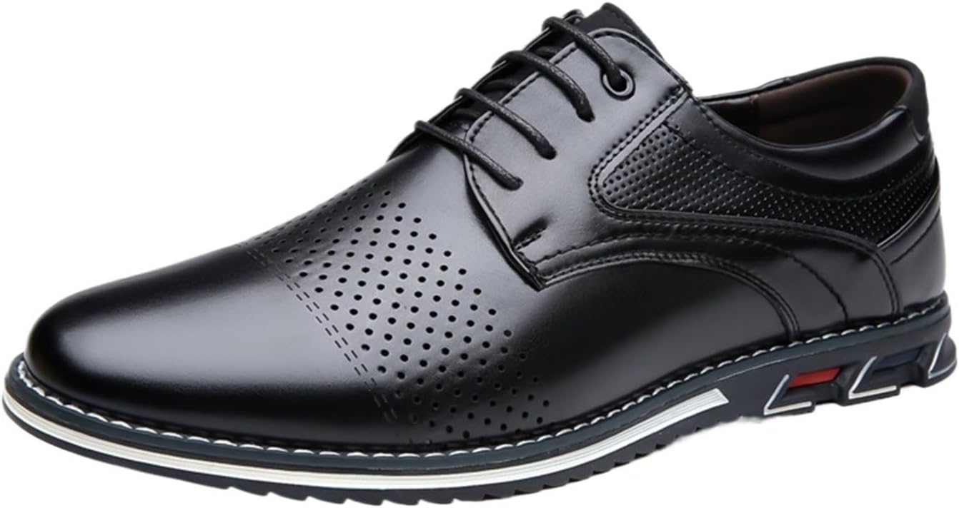 

Мужские туфли DMGYCK, повседневные и деловые, оксфорды и дерби, ортопедическая кожаная обувь, удобные для ходьбы, черный