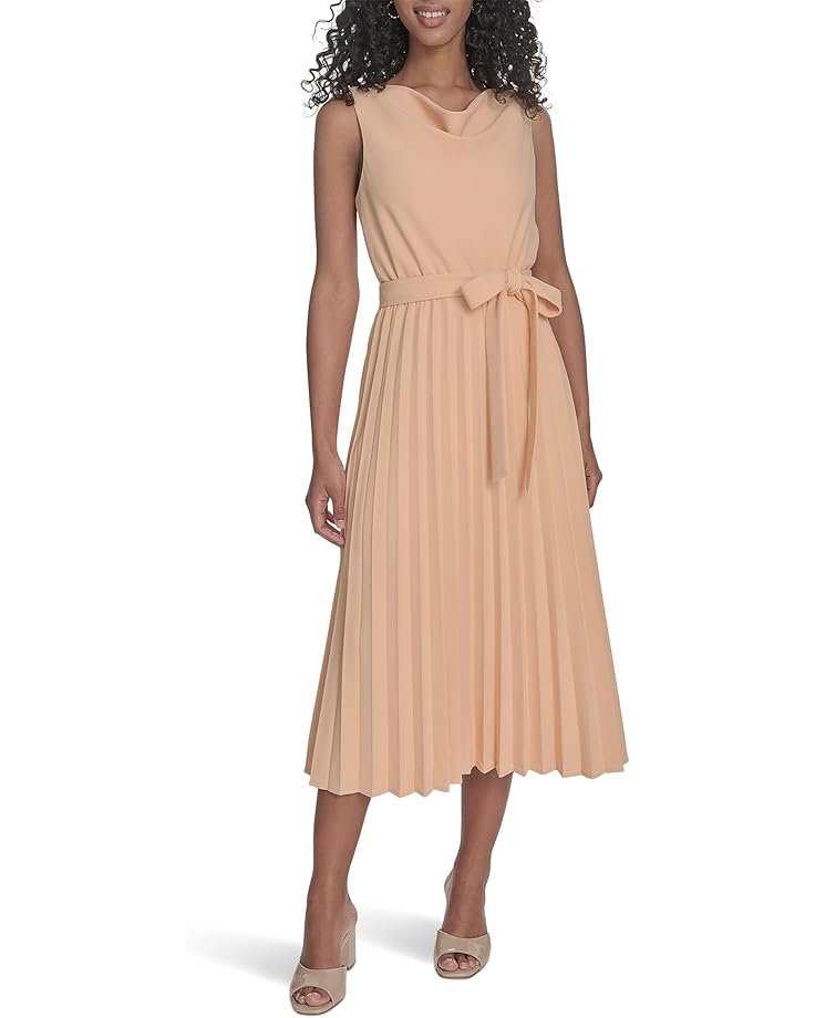 

Платье Calvin Klein Scuba Crepe Pleat Skirt Dress, цвет Papaya
