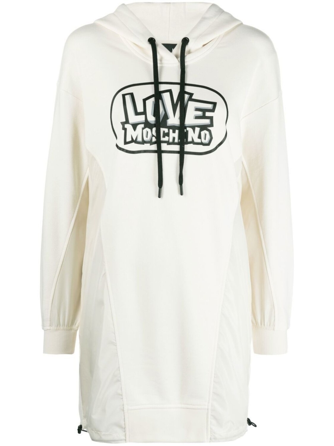 

Love Moschino платье с капюшоном и логотипом, белый