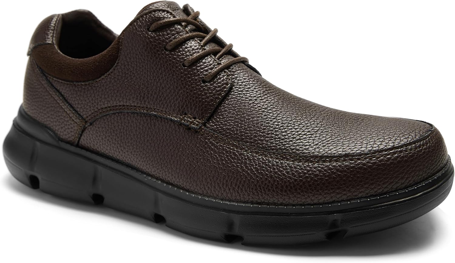 

Мужские ортопедические широкие деловые кожаные туфли - поддержка свода стопы, фасциит стопы, повседневные и формальные, броги Оксфорд - удобные туфли с носочной частью, ортопедические Orthocomfoot, коричневый