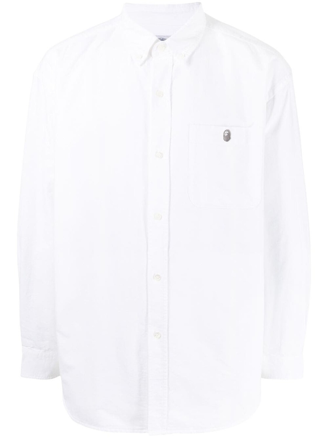 

A Bathing Ape рубашка с вышитым логотипом, белый