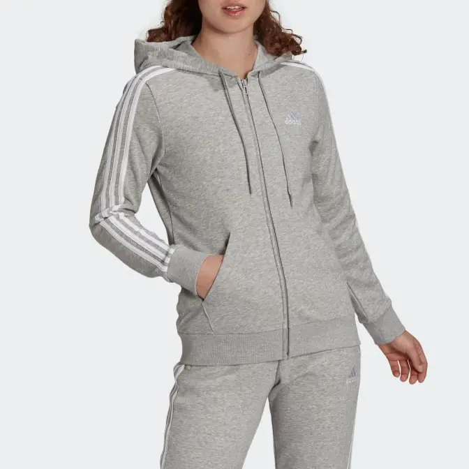 Adidas Женская повседневная куртка, Medium Heather Gray/White — фото 4