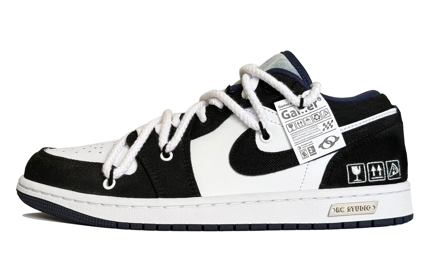 Кроссовки Air JORDAN 1 Vintage Basketball Shoes Men Low-Top Black White