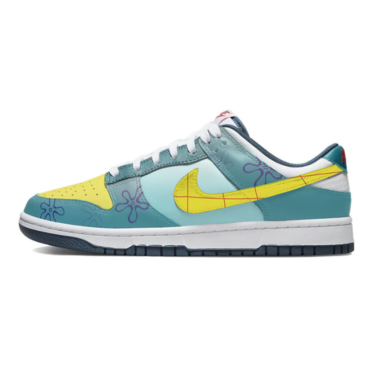 

Кроссовки Nike Dunk Skateboarding Shoes Men Low-top Blue/Yellow, синий/желтый