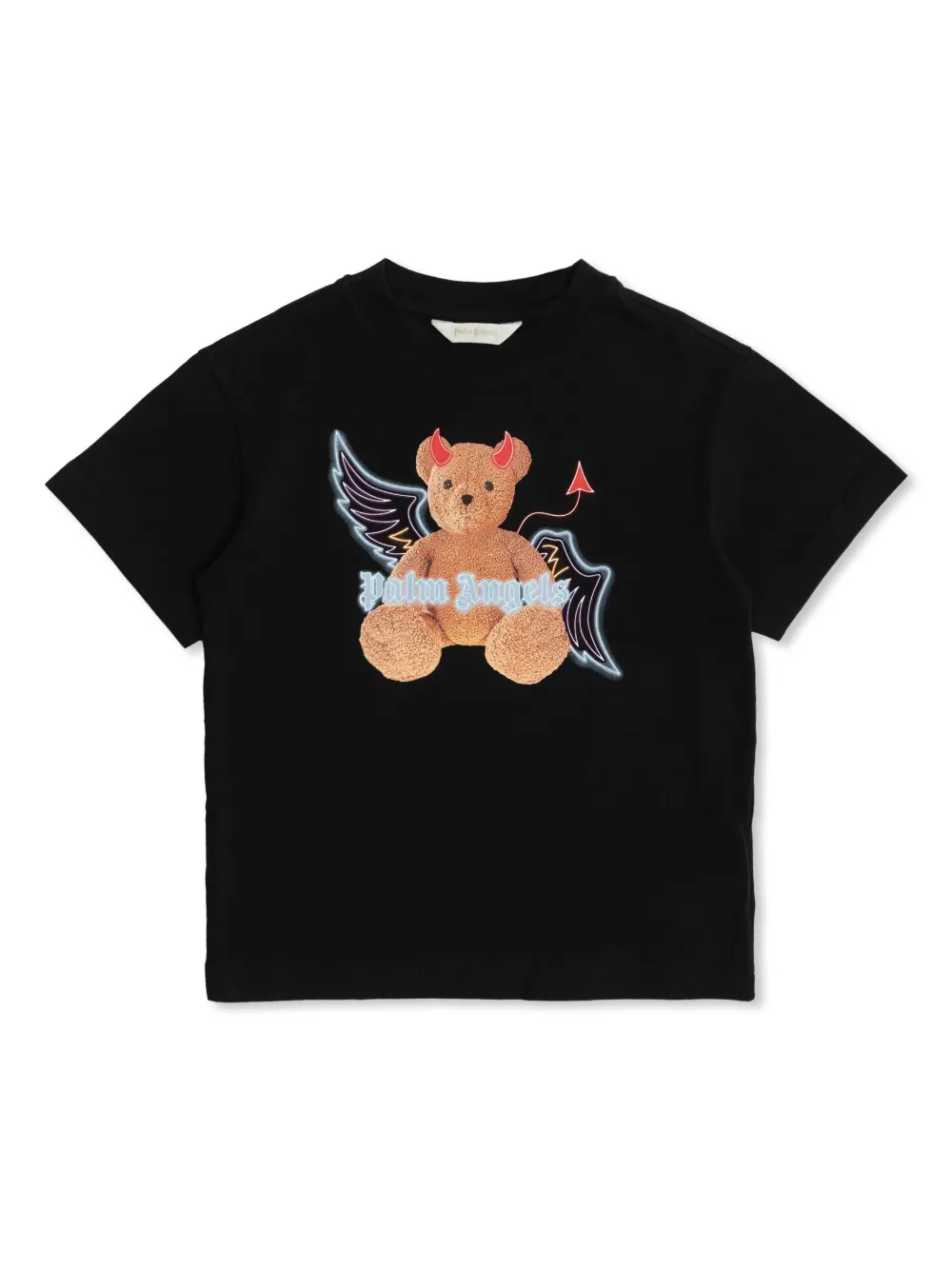 

Футболка с принтом Palm Angels Kids, черный